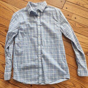 Vineyard Vines Blue flannel long sleeve button down shirt